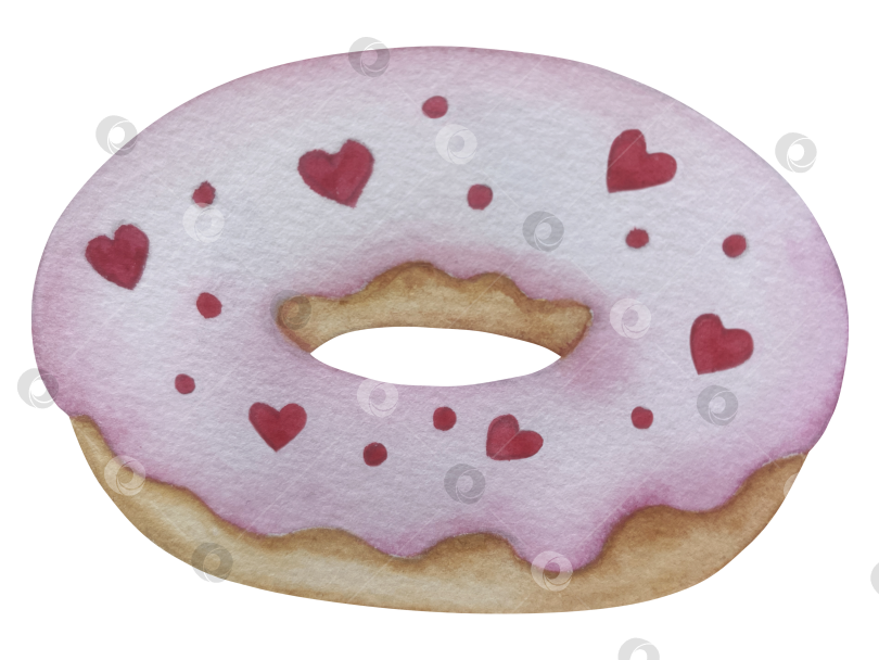 Скачать Большой набор акварельных элементов для оформления дня Святого Валентина. Милые акварельные значки, символ романтики, любви для печати, открыток, плакатов, наклеек фотосток Ozero