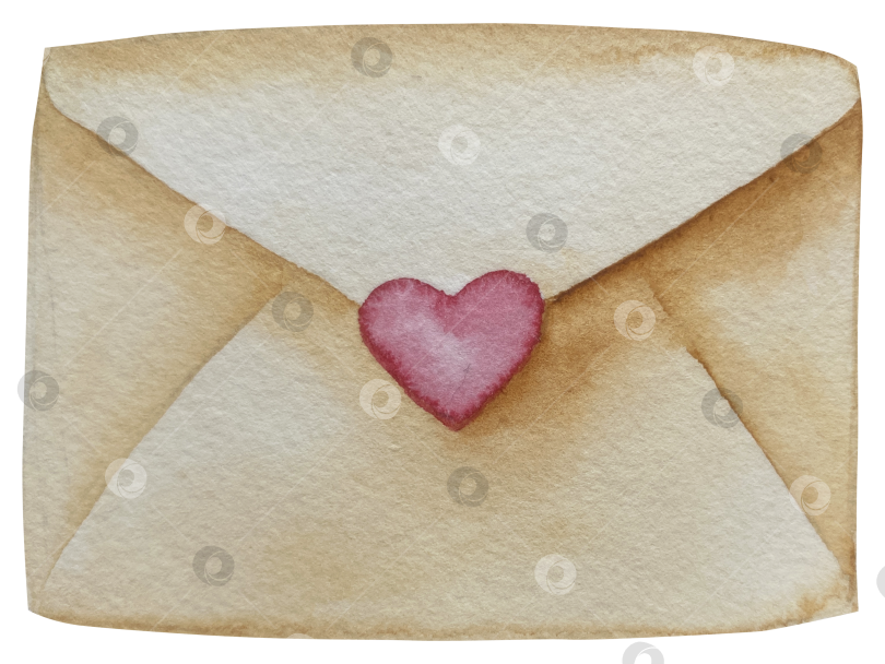 Скачать Большой набор акварельных элементов для оформления дня Святого Валентина. Милые акварельные значки, символ романтики, любви для печати, открыток, плакатов, наклеек фотосток Ozero