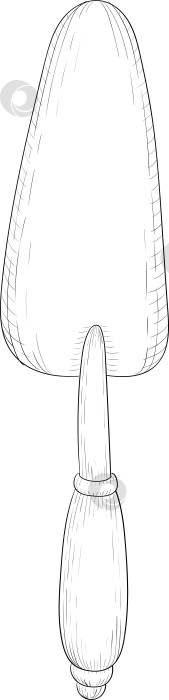 Скачать Черно-белые чернила в векторном стиле иллюстрируют садовые инструменты и принадлежности. Гравюра с весенним настроением для упаковки, открыток и декоративных целей фотосток Ozero