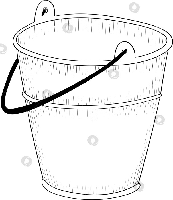 Скачать Черно-белые чернила в векторном стиле иллюстрируют садовые инструменты и принадлежности. Гравюра с весенним настроением для упаковки, открыток и декоративных целей фотосток Ozero