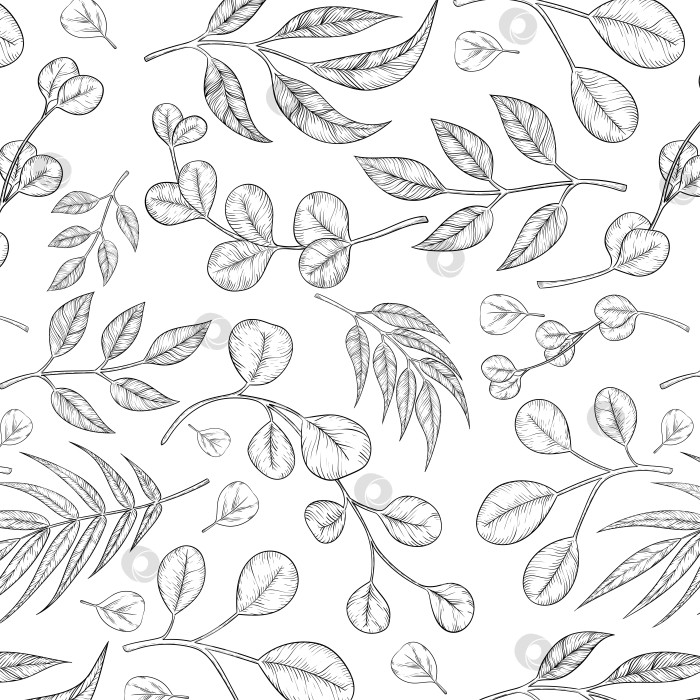 Скачать Черно-белые чернила в векторном стиле иллюстрируют садовые инструменты и принадлежности. Гравюра с весенним настроением для упаковки, открыток и декоративных целей фотосток Ozero