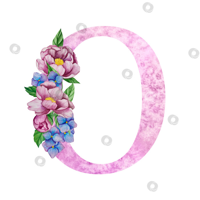 Скачать Цветочный алфавит, набор букв с акварельными цветами и листьями. Монограммы-инициалы идеально подходят для свадебных приглашений, поздравительных открыток, логотипов, плакатов и другого дизайна. Ручная роспись. фотосток Ozero