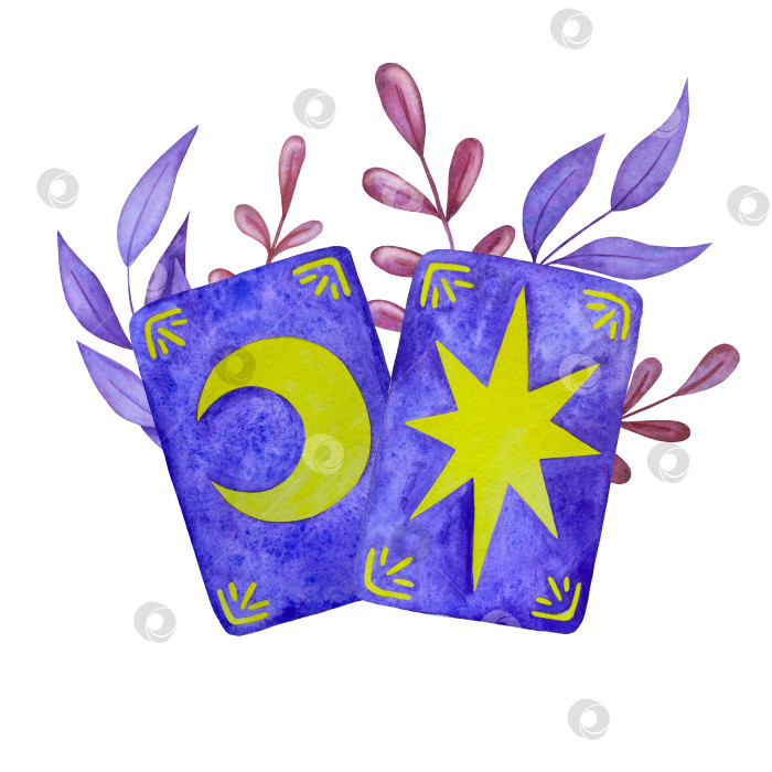 Скачать Набор акварельных иллюстраций с мифическими эзотерическими элементами и духовными колдовскими предметами. Книга заклинаний, небесные кристаллы, зелья, свечи, грибы, карты Таро. Идеально подходит для фэнтезийного дизайна и колдовских визуальных эффектов фотосток Ozero