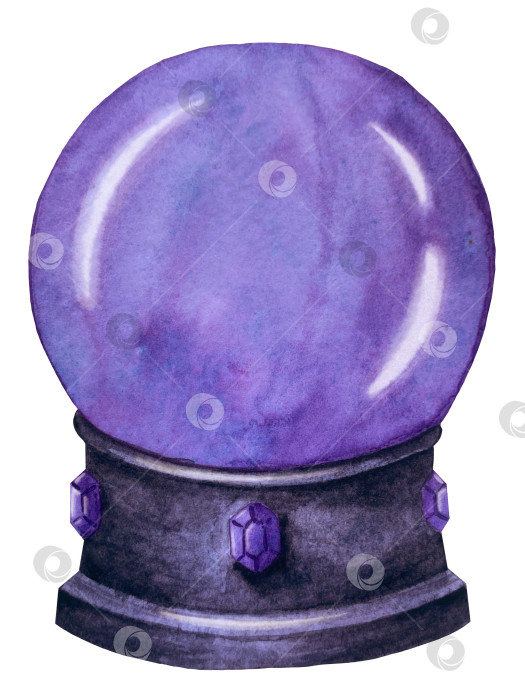 Скачать Набор акварельных иллюстраций с мифическими эзотерическими элементами и духовными колдовскими предметами. Книга заклинаний, небесные кристаллы, зелья, свечи, грибы, карты Таро. Идеально подходит для фэнтезийного дизайна и колдовских визуальных эффектов фотосток Ozero