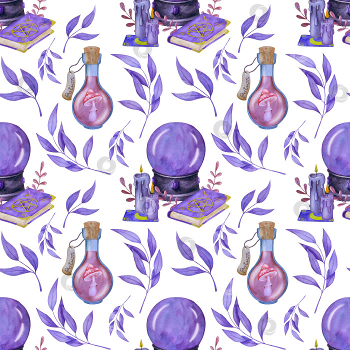 Скачать Набор акварельных иллюстраций с мифическими эзотерическими элементами и духовными колдовскими предметами. Книга заклинаний, небесные кристаллы, зелья, свечи, грибы, карты Таро. Идеально подходит для фэнтезийного дизайна и колдовских визуальных эффектов фотосток Ozero