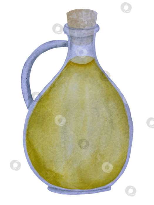 Скачать Акварельная иллюстрация пиццы и набора иллюстраций ингредиентов. Нарисованная от руки итальянская еда быстрого приготовления на белом фоне. фотосток Ozero