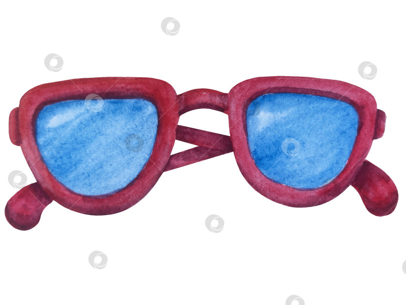 Скачать Летний пляжный набор, нарисованный акварелью от руки, с элементами прибрежного курорта, такими как пальма, пляжный зонт, коктейли, ракушки, солнцезащитные очки, шляпа и цветы. Элементы для дизайна открыток, упаковки, веб-сайта. фотосток Ozero