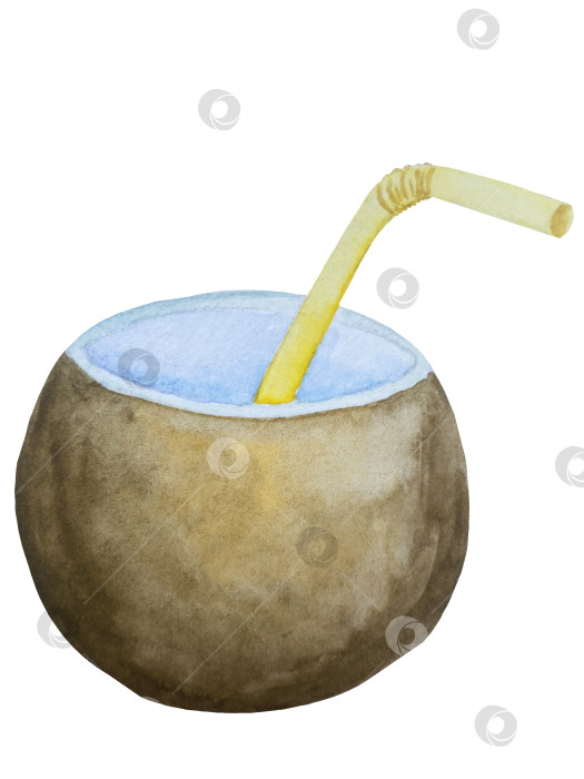 Скачать Летний пляжный набор, нарисованный акварелью от руки, с элементами прибрежного курорта, такими как пальма, пляжный зонт, коктейли, ракушки, солнцезащитные очки, шляпа и цветы. Элементы для дизайна открыток, упаковки, веб-сайта. фотосток Ozero