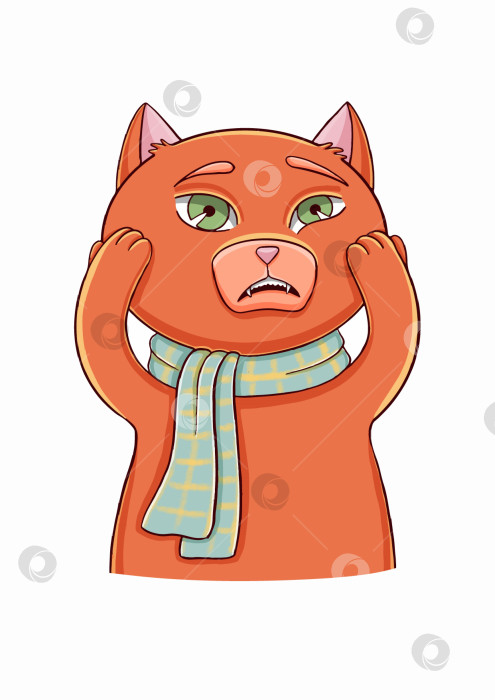 Скачать Набор наклеек с кошками для скрапбукинга и иллюстраций в социальных сетях фотосток Ozero