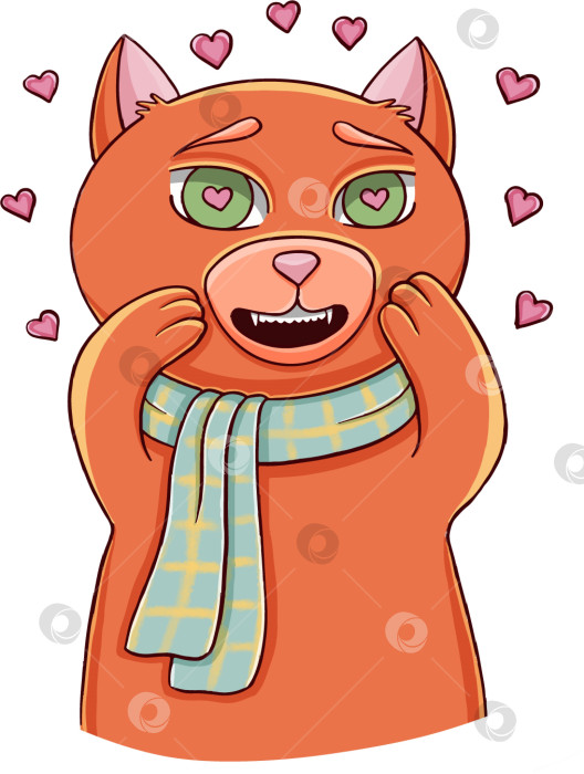 Скачать Набор наклеек с кошками для скрапбукинга и иллюстраций в социальных сетях фотосток Ozero