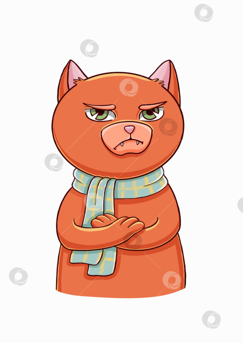 Скачать Набор наклеек с кошками для скрапбукинга и иллюстраций в социальных сетях фотосток Ozero