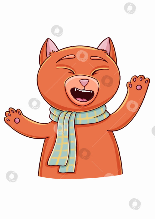 Скачать Набор наклеек с кошками для скрапбукинга и иллюстраций в социальных сетях фотосток Ozero