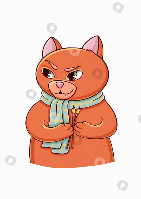 Скачать Набор наклеек с кошками для скрапбукинга и иллюстраций в социальных сетях фотосток Ozero