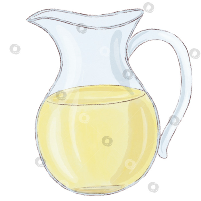 Скачать Лимонад и ингредиенты. Набор иллюстраций, нарисованных от руки на белом фоне. фотосток Ozero