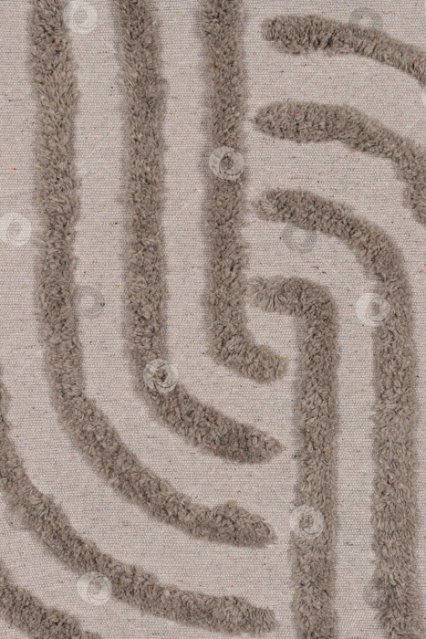 Скачать Бежевый тканый текстиль с мягкими геометрическими полосками – уютный элемент домашнего декора фотосток Ozero