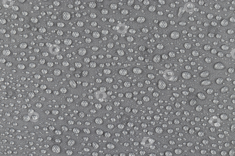 Скачать Капли воды на серой ткани, горизонтальные фотосток Ozero