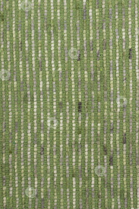 Скачать Задняя сторона тканого текстильного ковра зеленого Меланжа крупным планом фотосток Ozero
