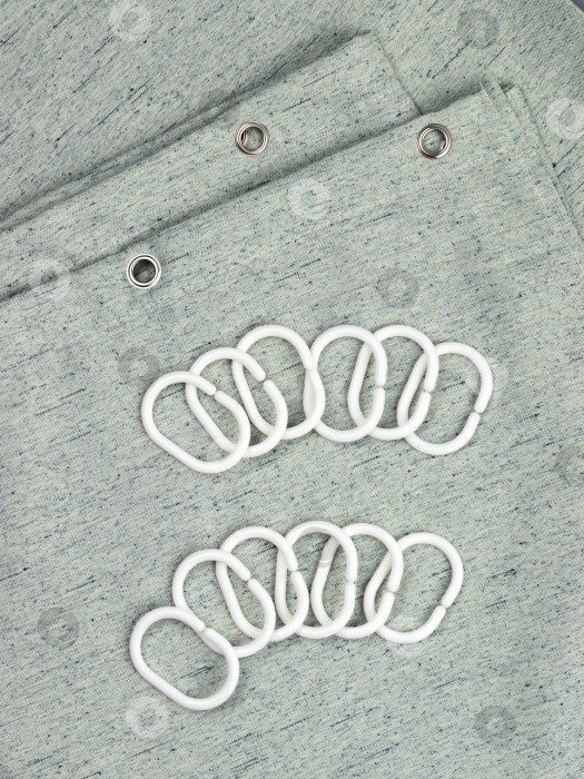 Скачать Зеленая занавеска из полиэстера для ванной комнаты с набором подвесных колец фотосток Ozero