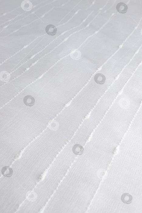 Скачать Минималистичная белая тканая ткань с вертикальным узором в тонкую полоску, перспективный вид фотосток Ozero