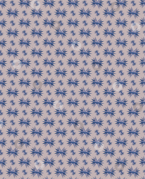 Скачать Векторный бесшовный узор из множества звездно-полосатых фигур и мелких точек. фотосток Ozero