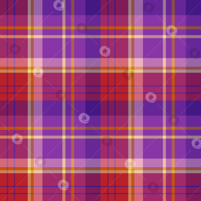 Скачать Бесшовный узор с великолепными красными и фиолетовыми цветами для пледа, ткани, текстиля, одежды, скатертей и других вещей. Векторное изображение. фотосток Ozero