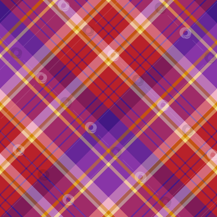 Скачать Бесшовный узор с великолепными красными и фиолетовыми цветами для пледа, ткани, текстиля, одежды, скатертей и других вещей. Векторное изображение. 2 фотосток Ozero