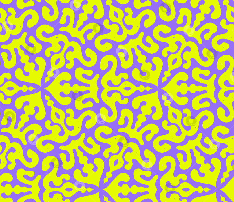 Скачать Современный неоновый центральноазиатский кочевой зооморфный бесшовный узор с мотивами орнамента из бараньего рога фотосток Ozero