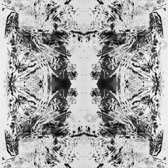 Скачать Симметричная абстракция в чёрно-белых тонах. Паттерн. фотосток Ozero