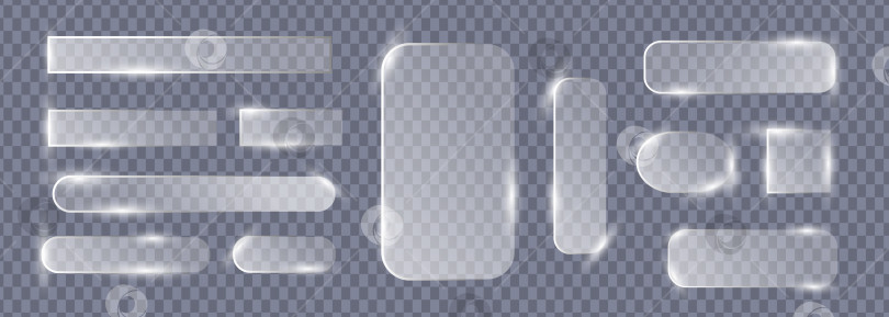 Скачать Набор элементов пользовательского интерфейса Glassmorphism Серый прозрачный фотосток Ozero