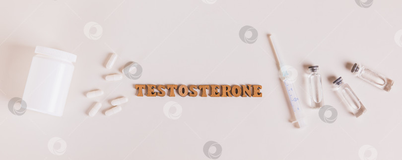Скачать Концепция тестостеронотерапии для женщин с помощью лекарственных препаратов вид веб-баннера сверху фотосток Ozero