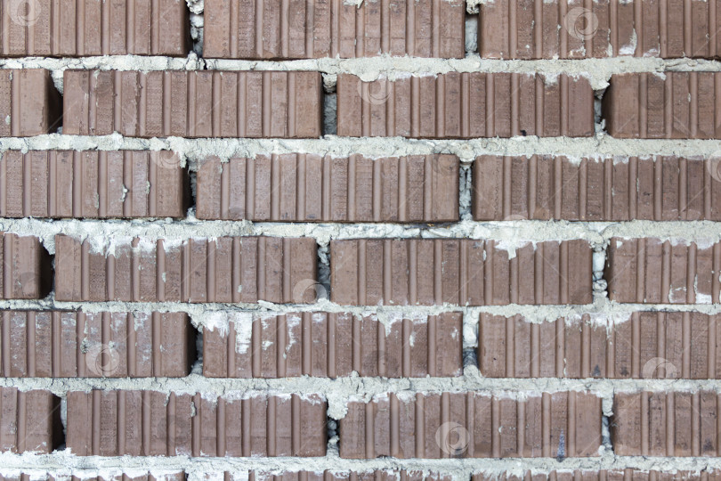 Скачать Деревенская неровная кирпичная стена с открытым раствором фотосток Ozero