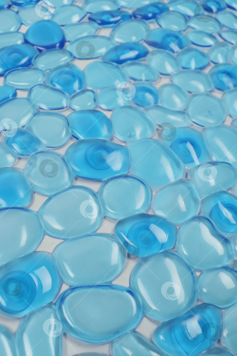 Скачать Голубой коврик для ванной из поливинилхлорида, вид сверху фотосток Ozero