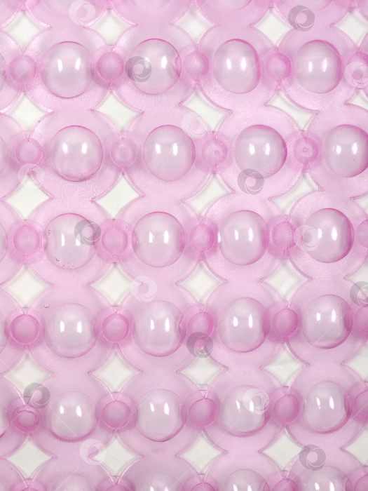 Скачать Розовый коврик для ванной из поливинилхлорида, пузырьки, вид сверху фотосток Ozero