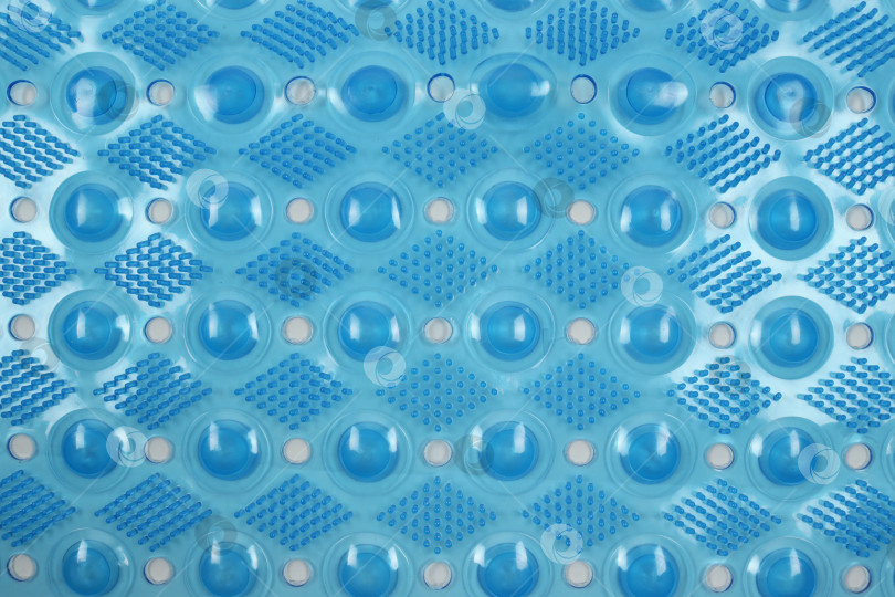 Скачать Голубой коврик для ванной из поливинилхлорида, вид сверху, с массажным эффектом фотосток Ozero