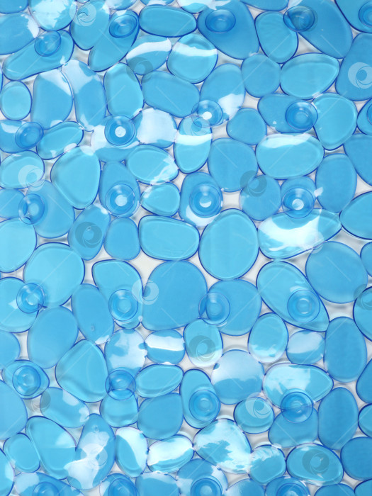 Скачать Коврик для ванной комнаты синего цвета из поливинилхлорида, обратная сторона фотосток Ozero