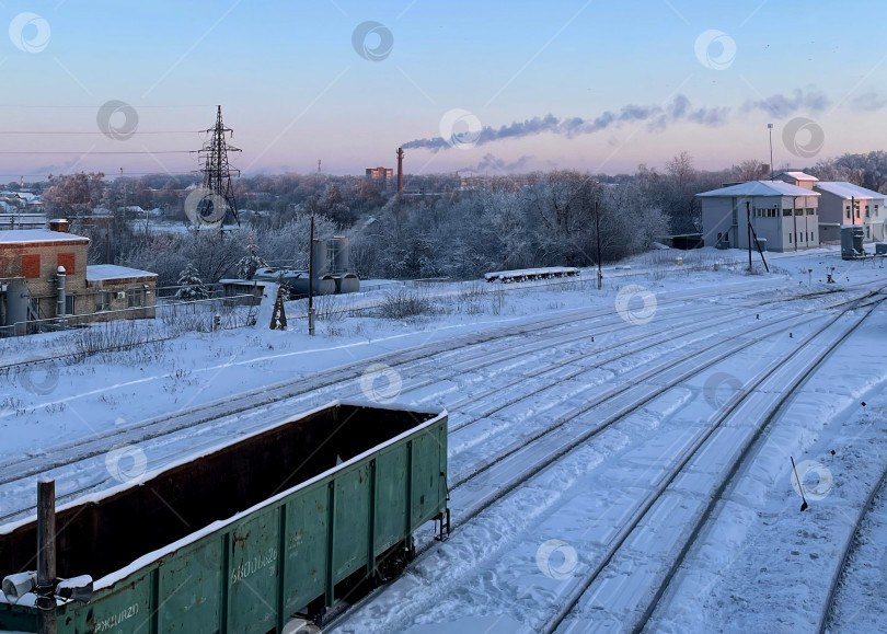 Скачать Жд пути зимой фотосток Ozero