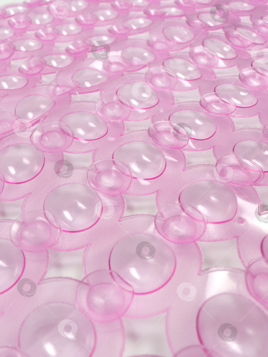 Скачать Розовый коврик для ванной из поливинилхлорида с присосками, нижняя сторона фотосток Ozero