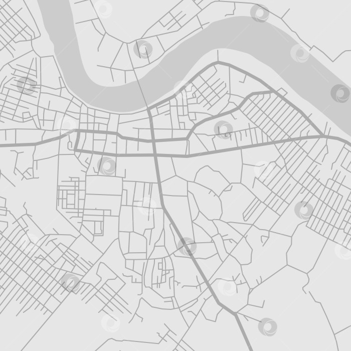 Скачать Карта города. Линейная схема дорог. Улицы города на плане. Архитектурный фон города Патейн в Мьянме. Городская среда, архитектурный фон. Вектор фотосток Ozero