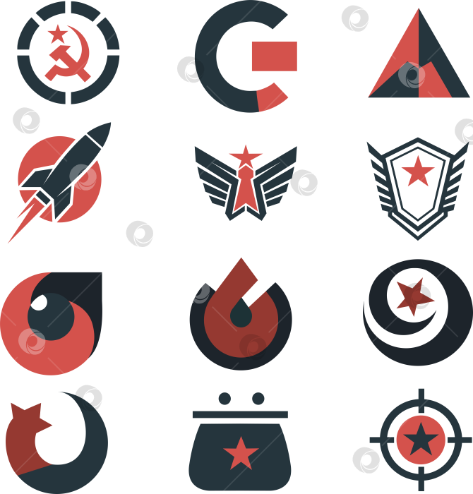 Скачать Коллекция икон в советском стиле фотосток Ozero