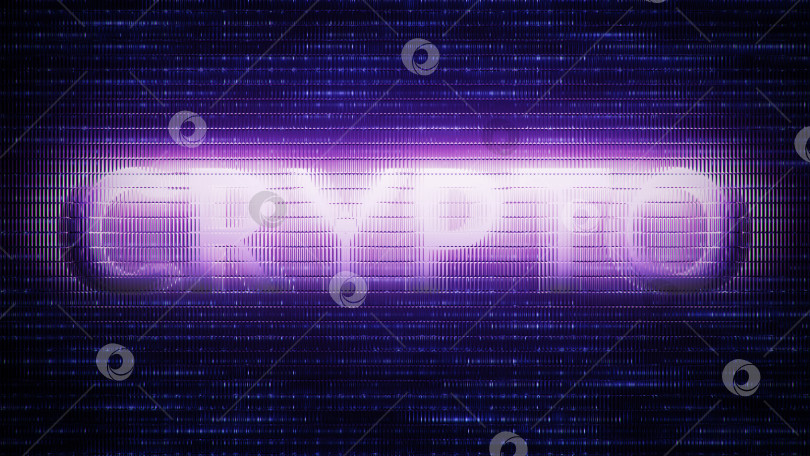 Скачать Абстрактные цифровые технологии. 3d-иконка криптовалюты. Размытое стекло. Футуристическая визуализация больших данных. Криптовалюта. 3d-иллюстрация. фотосток Ozero