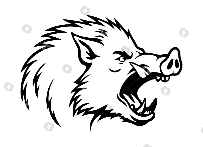 Скачать логотип "злой кабан" фотосток Ozero