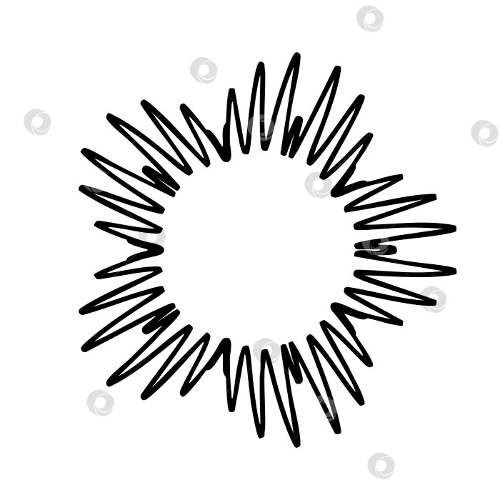 Скачать Абстрактный контур в форме звезды. Взрыв, вспышка. Декоративный всплеск. Линейный элемент дизайна. Звездообразование, вспышка фотосток Ozero