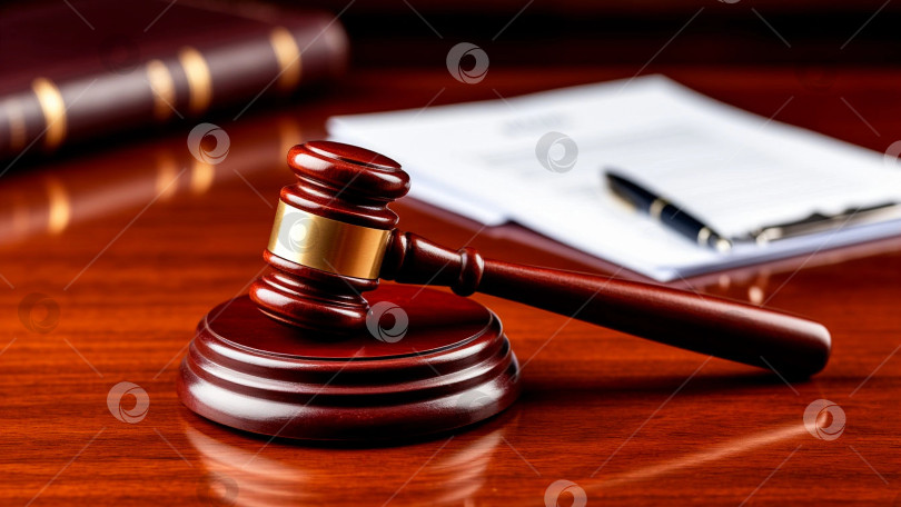 Скачать Судейский молоток в зале суда. фотосток Ozero