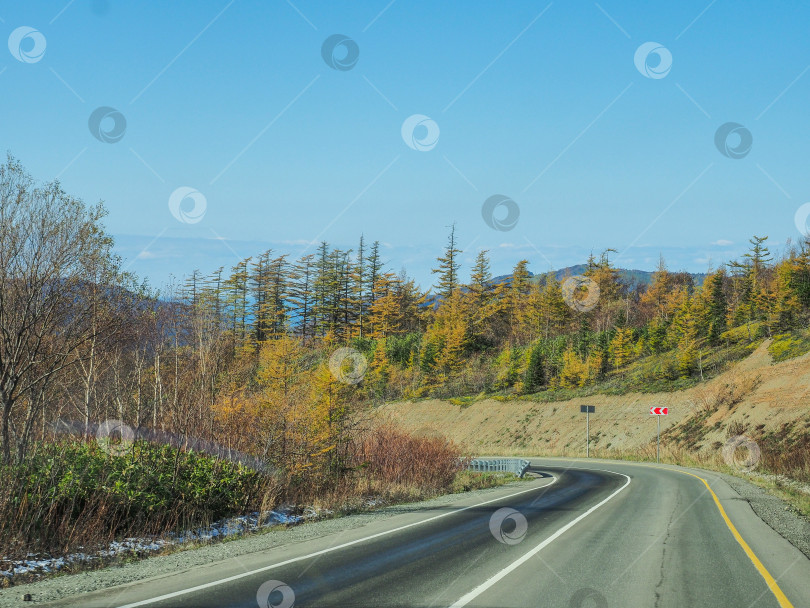 Скачать Ловецкий перевал. Осень. Сахалин. Осень. Сахалин. (марка) фотосток Ozero