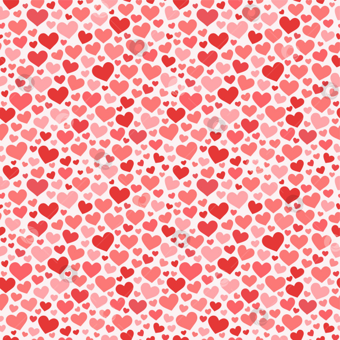 Скачать Романтический узор в виде розового и красного сердца на День святого Валентина фотосток Ozero