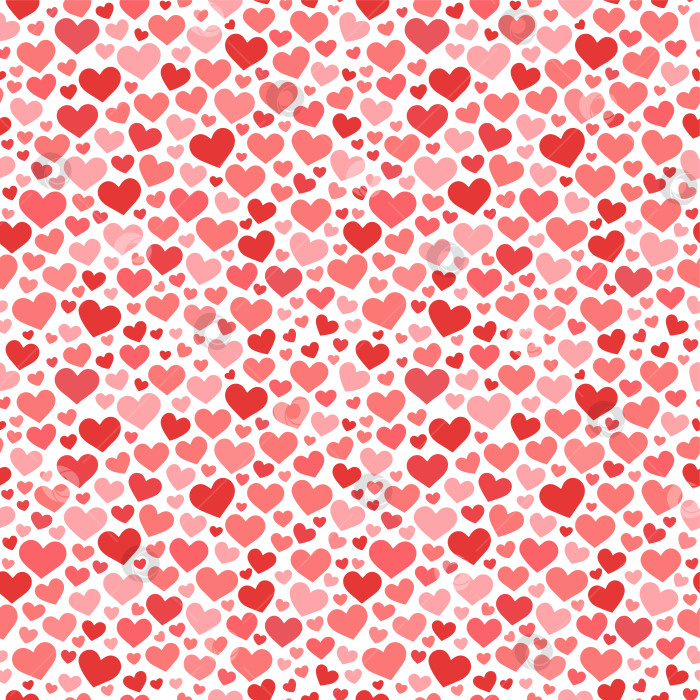 Скачать Романтический узор в виде розового и красного сердца на День святого Валентина фотосток Ozero
