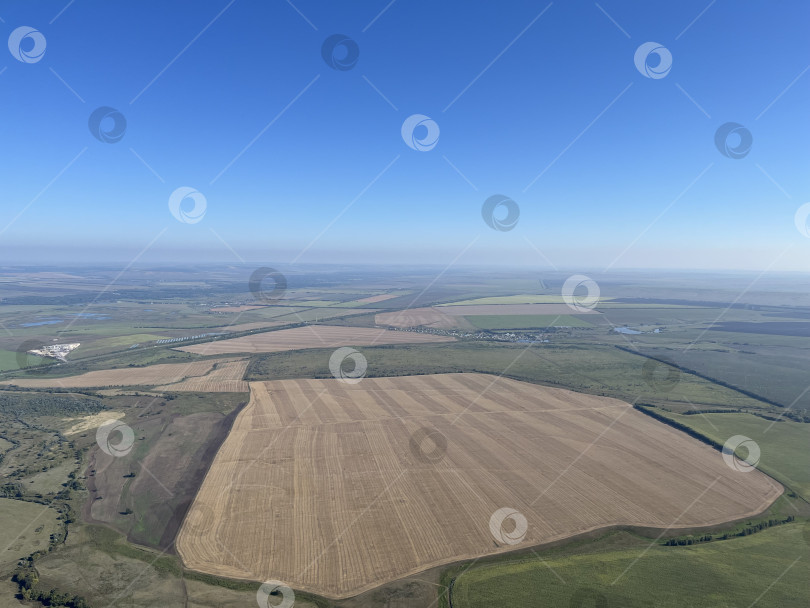 Скачать Бескрайние поля Самарской области, аэросъемка фотосток Ozero