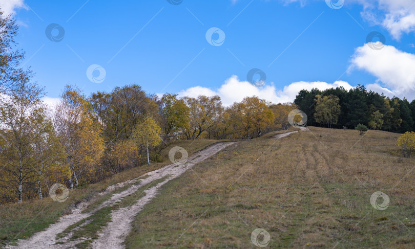 Скачать Осенняя дорога ведущая в гору Верхнее Седло фотосток Ozero