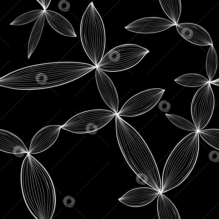 Скачать Квадратный векторный бесшовный узор с цветочным орнаментом в стиле каракулей фотосток Ozero