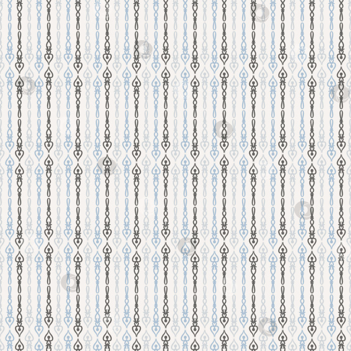 Скачать Бесшовный векторный паттерн с орнаментальными вертикальными полосками синего и серог оцвета на светлом фоне фотосток Ozero